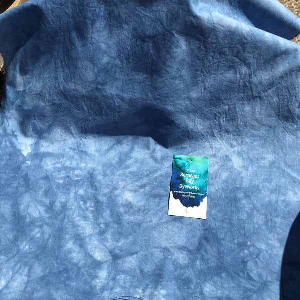 Blue Denim Hand Dyed Cotton Fabric Barnegat Bay Dyeworks