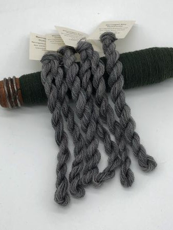 Gray #8 Hand Dyed Wool Thread
