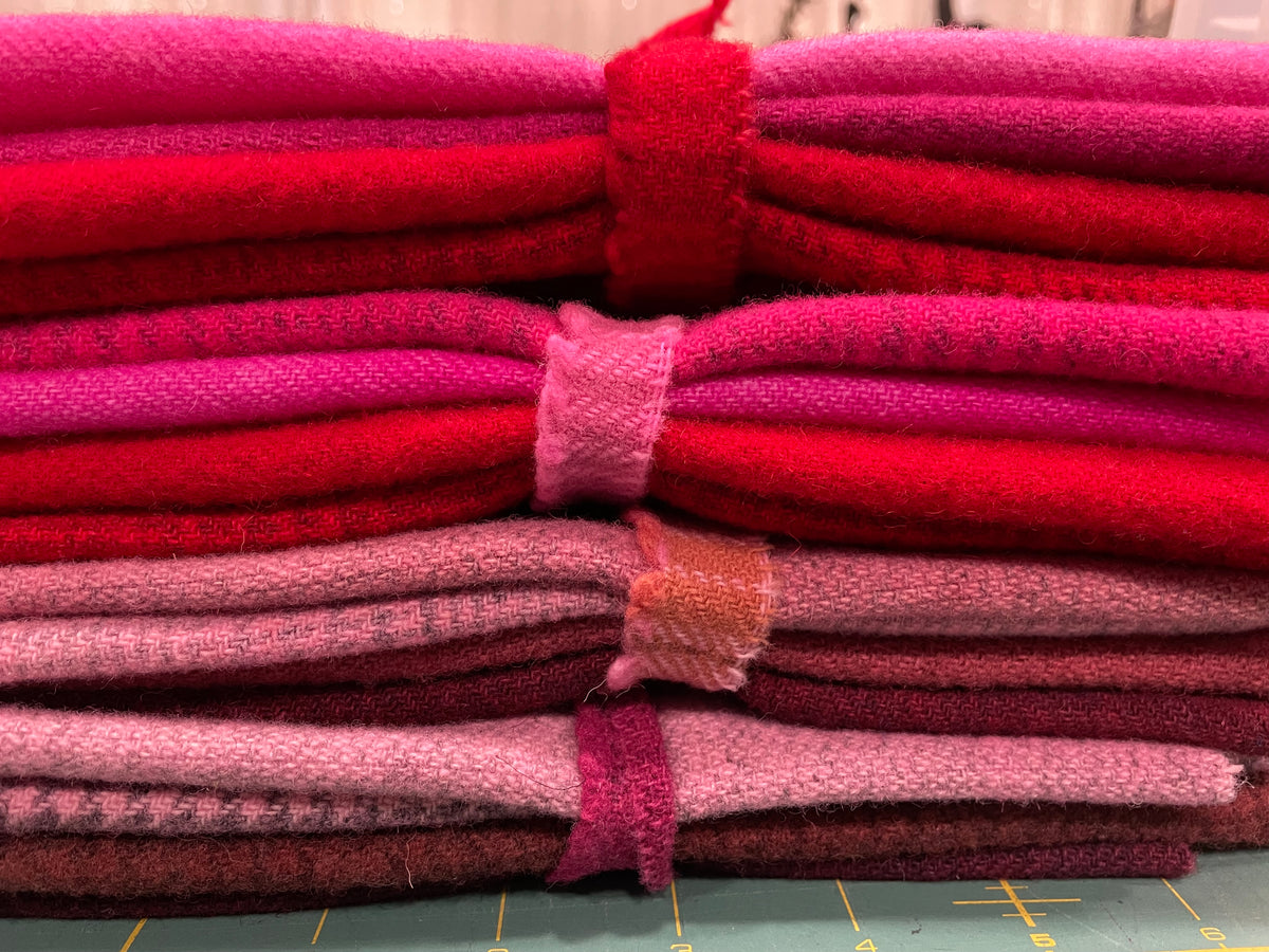 Valentine Possibilities Hand Dyed Wool Bundle Barnegat Bay Dyeworks