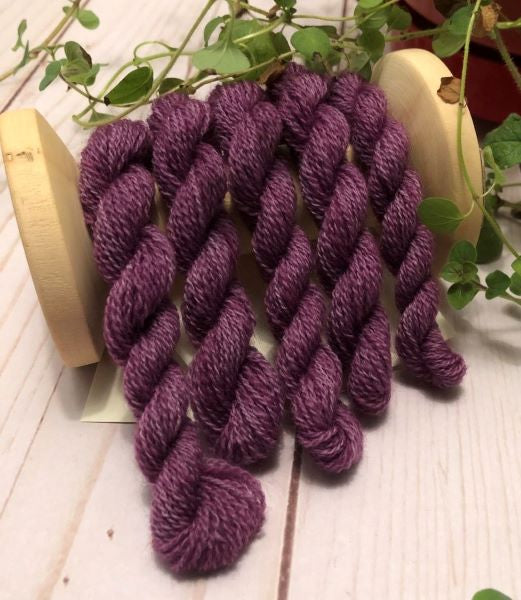 Purple Heather 15 Hand Dyed Wool Thread Barnegat Bay Dyeworks