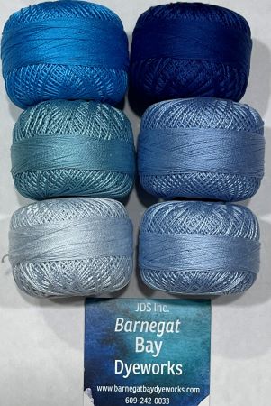 Balls of blues and teals Finca #12 pearl cotton