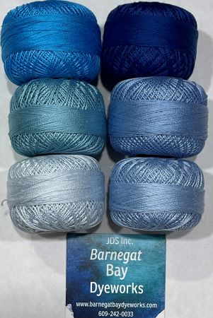 Balls of blues and teals Finca #12 pearl cotton