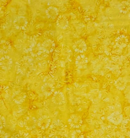 Orange Yellowish batik with flowers from Timeless Treasures