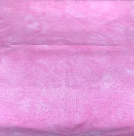 Hand Dyed Linen fabric in a medium pink with lighter pink mottling - perfect for wool applique backgrounds or backing!