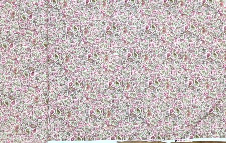 Pink & Green Paisley like Print from Timeless Treasures