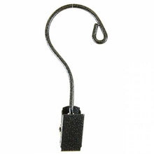 Load image into Gallery viewer, Christmas Tree Hook - metal hook with a swivel pinch clip. Charcoal color. Measures approximately 1.25in x 3in.
