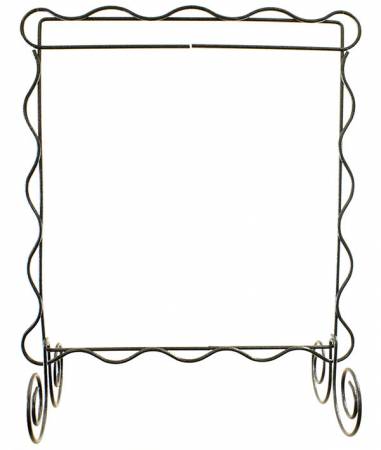 Scalloped wire stand for displaying 8
