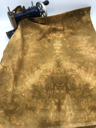 Bronze Hand Dyed Linen with mottling.