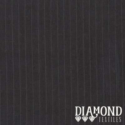 Dark Charcoal Homespun cotton fabric with charcoal gray background with lighter gray stripe from Diamond Textiles