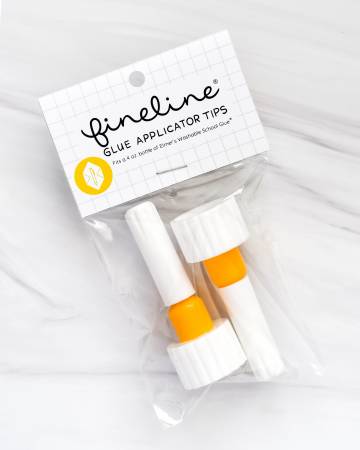 Fineline Glue Tip fits onto the top of a 4oz washable glue bottle to keep your fabric pieces exactly where you want them without pins!