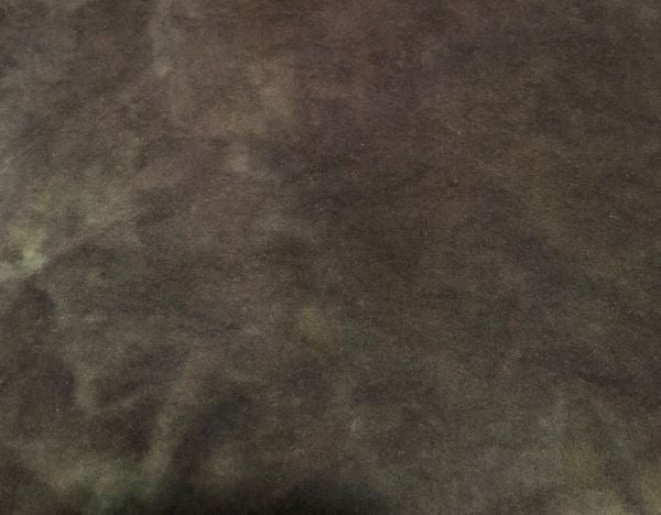 Dark gray to medium black, mottled, hand dyed flannel.