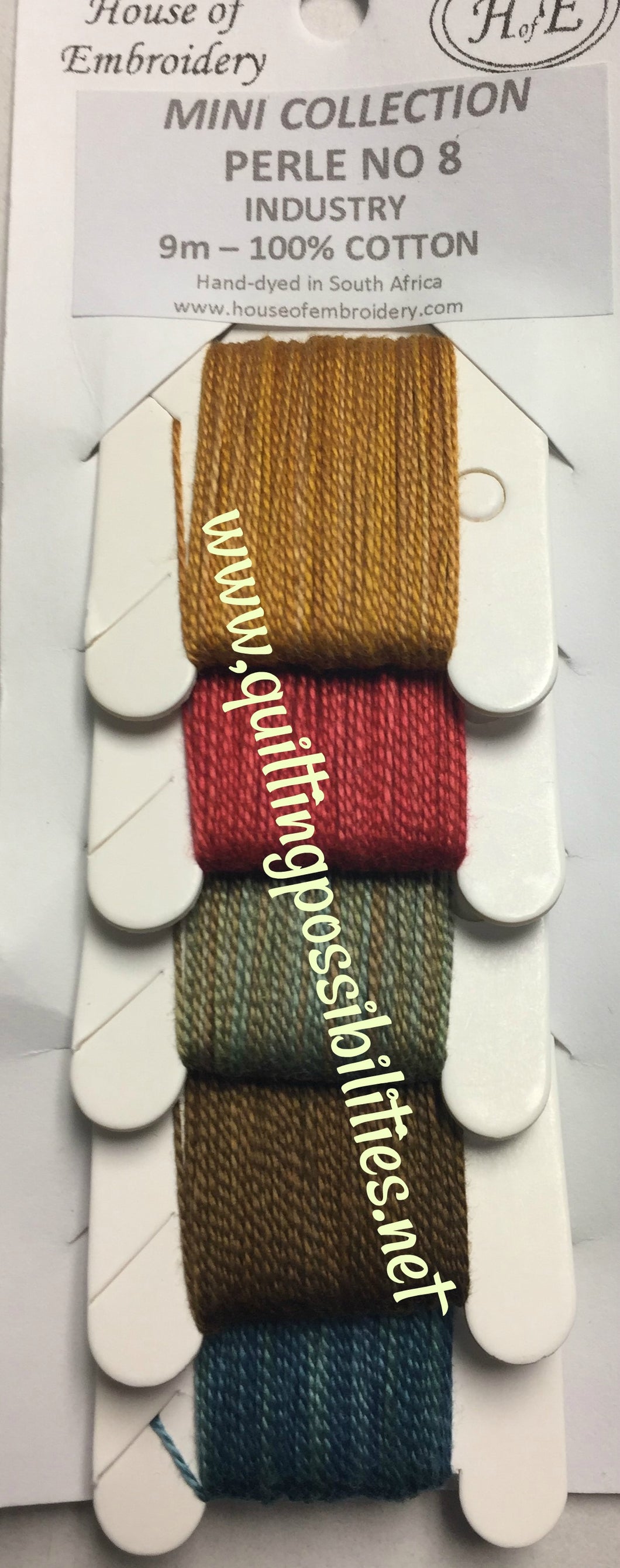 House Of Embroidery Hand Dyed Perle 8 Industry Mini Collection