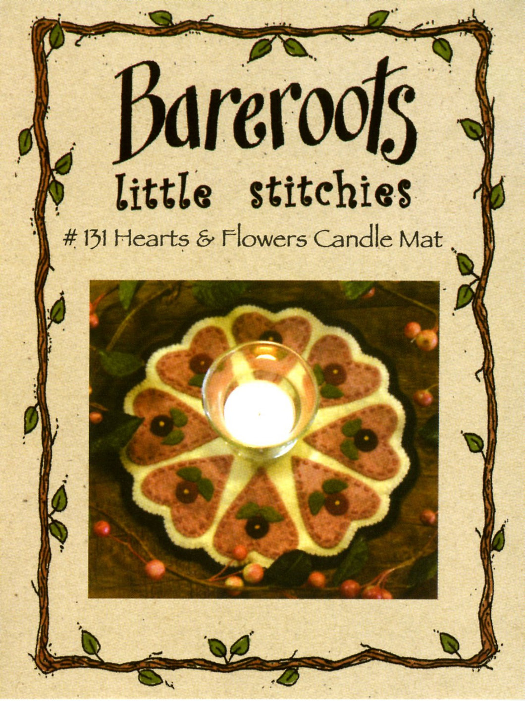 Hearts & Flowers Candle Mat by Bareroots
