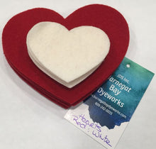 Load image into Gallery viewer, Hearts Die Cut Wool Pieces
