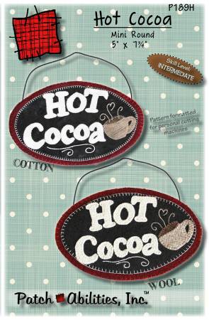 Hot Cocoa Wool Applique by Patch Abilities