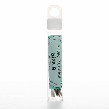 A vial with Jeanna Kimball's Foxglove Cottage Straw Needles.