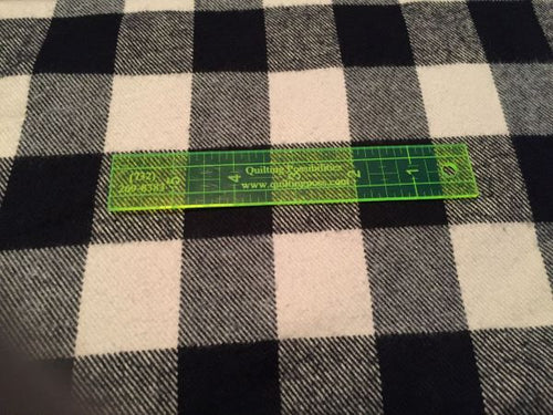 Marcus Primo Flannel in Black and White Buffalo plaid in stripes of alternating 1 1/2