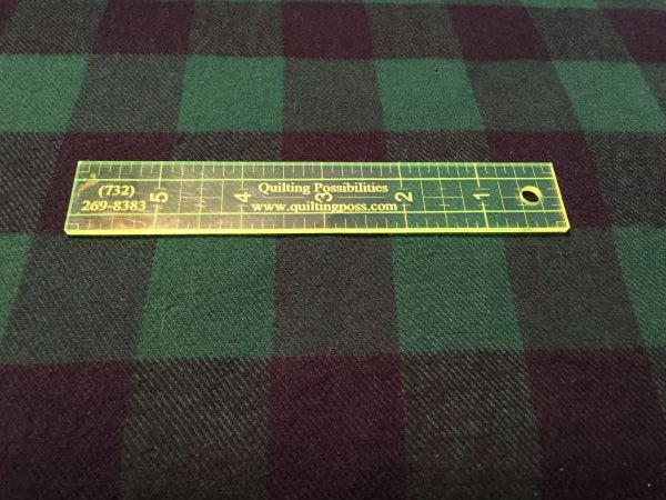 Marcus Primo Flannel in green buffalo plaid in stripes of alternating 1 1/2