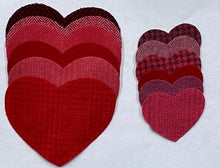 Load image into Gallery viewer, Hearts Die Cut Wool Pieces

