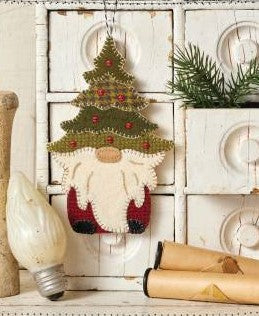 Oh, Christmas Gnome Ornament Wool Applique by Buttermilk Basin