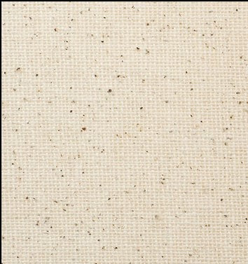 Onsaburg Perm Press is a primitve looking fabric in a cream color with black flecks and a visible weave.