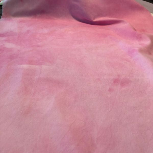 Mottled Pink Hand Dyed Cotton fabric