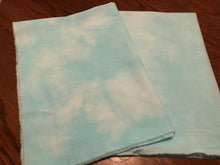 Load image into Gallery viewer, Mottled hand dyed cotton fabrics in robin egg blue.
