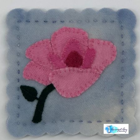 Rose Wool Applique Pincushion/Mug Rug Kit