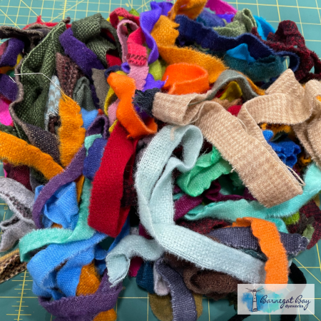 Pile of wool selvedges.
