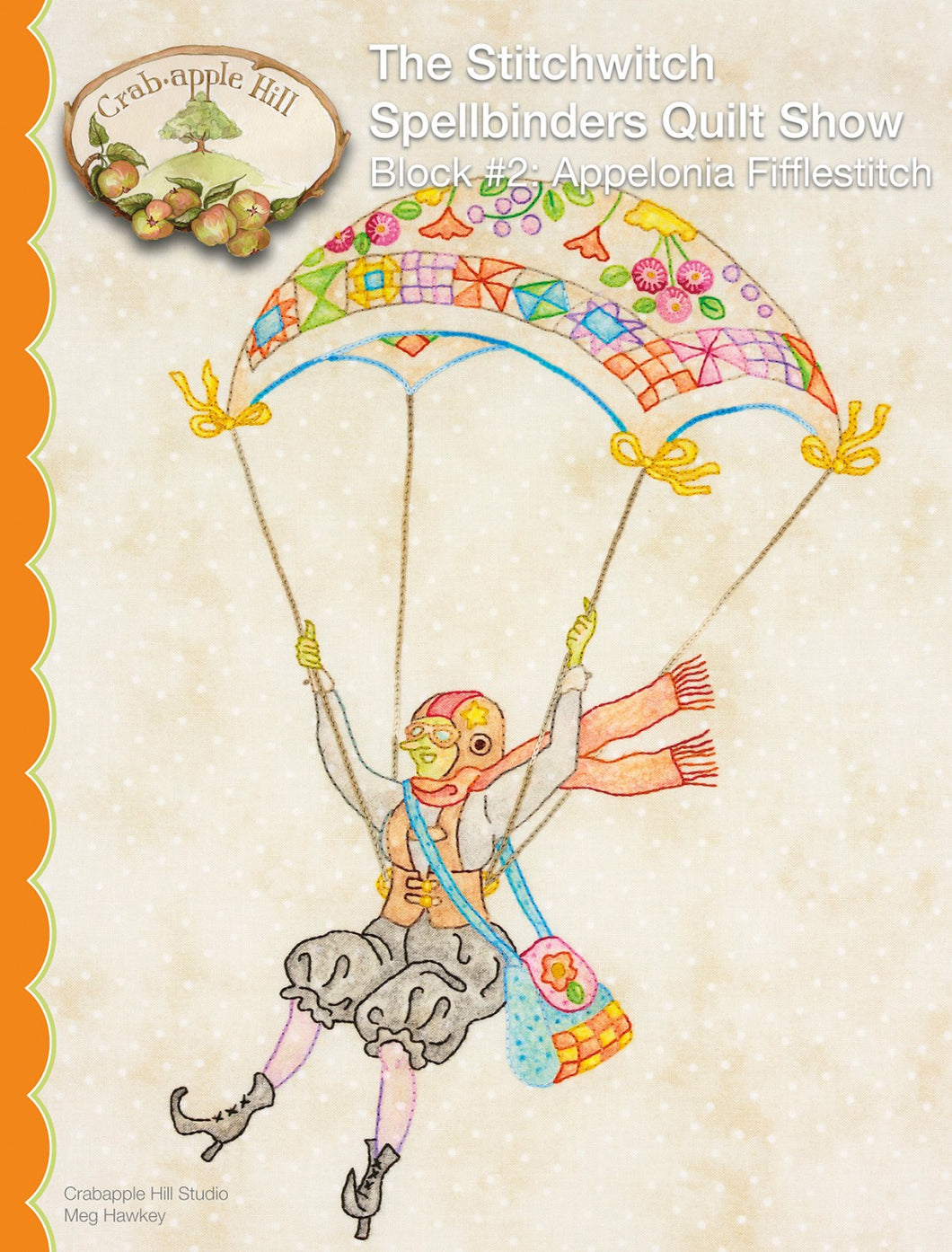 The Stitchwitch Spellbinders Quilt Show Block #2 Appelonia Fifflestitch Pattern