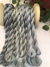 Load image into Gallery viewer, Gray Stormy Hand Dyed Threads
