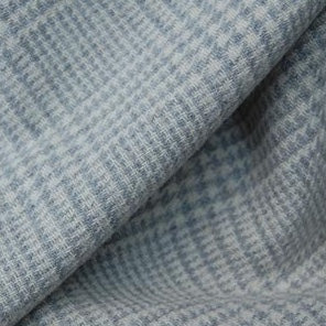 Gray and tan plaid mill dyed, felted wool.