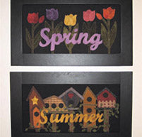 Tulip Time/Summer Rentals Pattern for two wool applique projects -  5 tulips in different colors with 